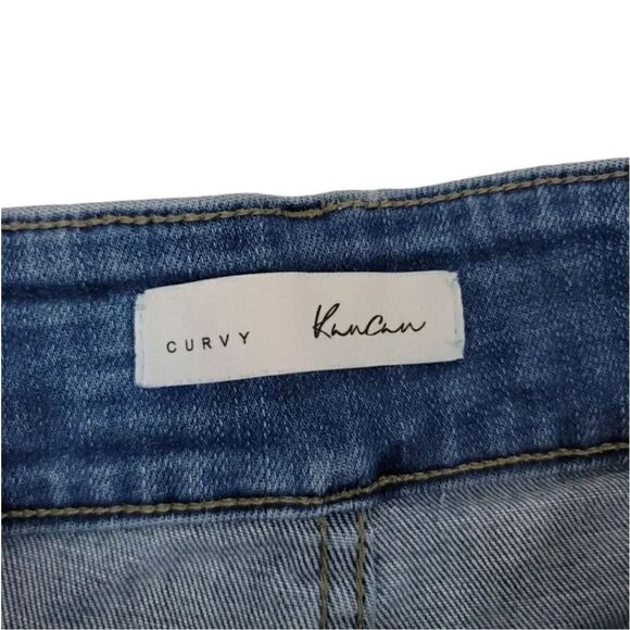 Kancan Curvy Split Released Hem Flare Distressed Denim Size 9/28 - Picture 8 of 11